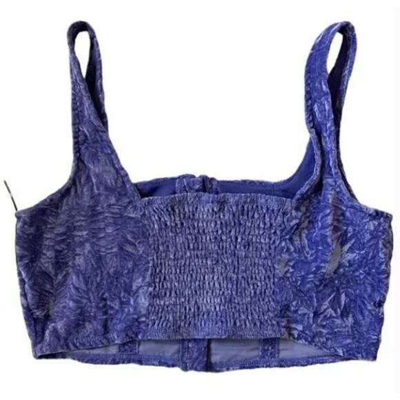 Wild Fable Purple Crushed Velvet Corset Tank Top Large - Picture 5 of 6
